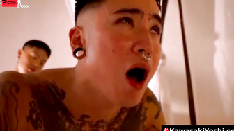 Sammy Sins thrusts toy into Yoshi Kawasaki spoiling his hole