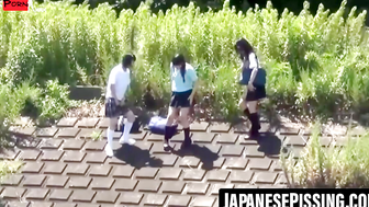 Peeing Asian ladies unaware of horny hidden camera eye