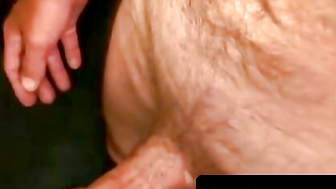 Rough silver fox strips nude and strokes his thick cock