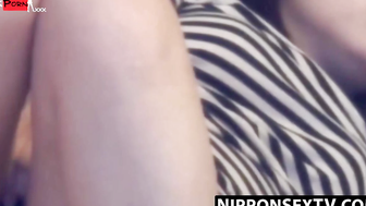 Buzzing toy thrilled this Japanese womans aching wet vag