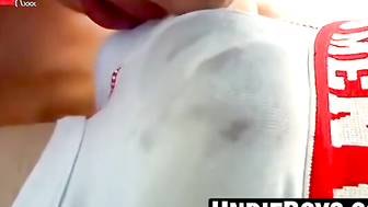 Glasses twink fucking pink panties with dildo