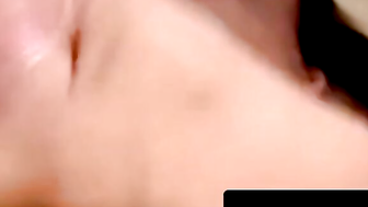 Young amateur emptied by deviant's throat pumping lips