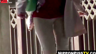 Sweet Japanese girls caught streaming long hot pee flows