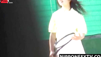 Watcher films pair of tennis girls changing post court fun