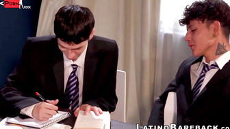 Latinos Leonel and Cesar relentlessly bareback and facialize each other