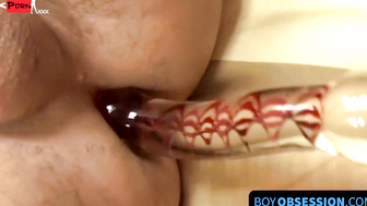 BoyObsession.com - Feet-loving twink's big cock sucking and doggystyle drilling