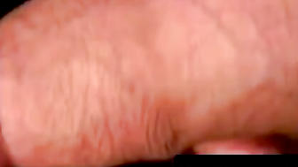 Older dude strips and strokes his big cock to climax