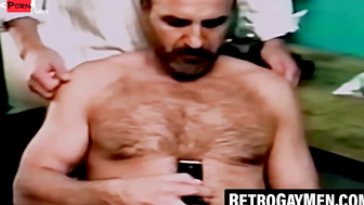 Hairy Paul Barresi watches me jerk until I shoot my load