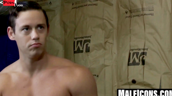 Straight Tobias stuffs Troy Accolas tight hole with hard meat