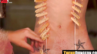 Skinny twink suffers Sebastian Kane's cruel domination