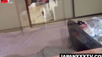 Cameraman catches Asian lady satisfying her cunts need