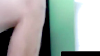 Handsome amateur strips and fists veiny dripping shaft