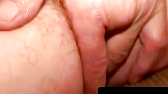 Mature gay pounds his shaft while fingering his hole