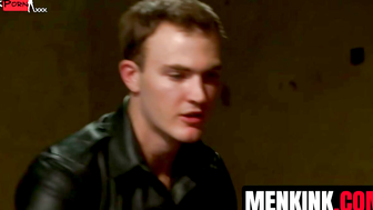 Seamus OReilly is suspended and caged while devouring dom Christian WIlde