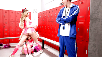 Coach caught his cheerdancers having sex in room