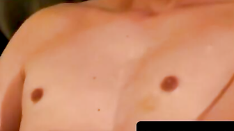 Stud calmly strokes his hard boner to the edge