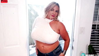 Big tits, big ass and a big toy