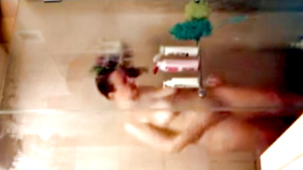 Spying on Stepmom showering and masturbating