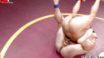 Wrestlers Scott Harbor and Eli Hunter Intense Hardcore Anal Mat Punishment