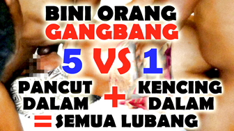 Bini orang pelacur Felda bertudung gangbang 5 vs 1