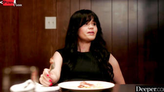 Deeper.Insatiable Yhivi Has Secret Sex With Boyfriend At Dinner Party