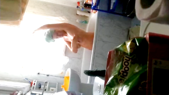 Peeking at my bathing stepmother