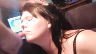 Close up Facial Jizzed Bukkake BBW