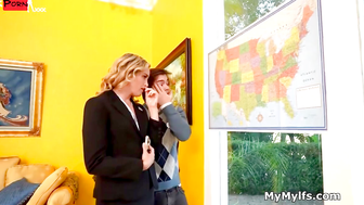 Brainstorming with a hard dick inside her
