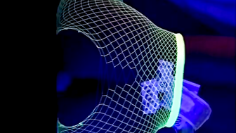 Black Stripper with led lights Creampie