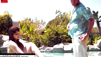 Sunbathing MILF Lexi Luna Lets Pool Guy Titty Fuck Her While Husband Isn't Home! 12