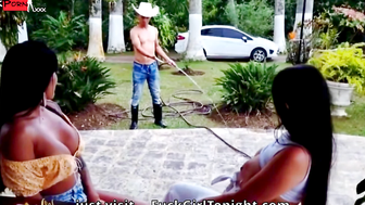 Horny friends fuck the gardener 56