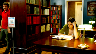 Secretly watching this super hot TS librarian