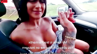 fucks a cute shame in her car 41