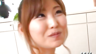 Hot girl gives sensual blowjob