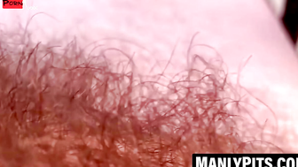 Blond LucaXx hand fucks uncut cock till cum coats skin