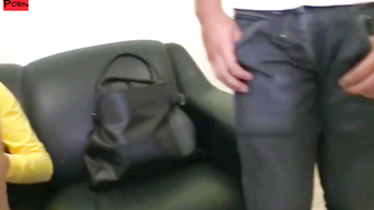 Nasty bailey bam cums again and again blowjob