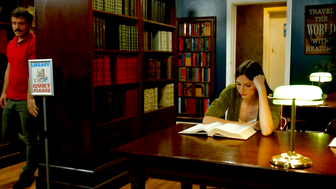 Making move to bang this gorgeous TS librarian