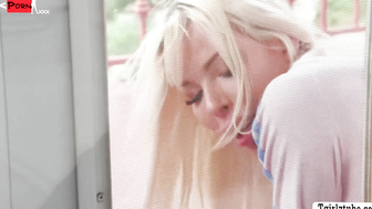 TS Boss Brittney Kade Ass Stuck in Door Gets Deep Anal Fuck by Steve Rickz