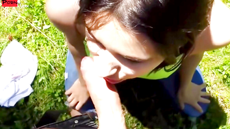 Forest Princess Mia Wet Blowjob cumshot