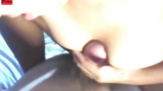 Amateur cock pleaser uses her entire body to stimulate this visitors curious pric ana