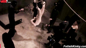 Masked Men BDSM Gangbang Punishment