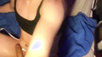 Ex-Wife fucks me with a gigantic toy and fists my
