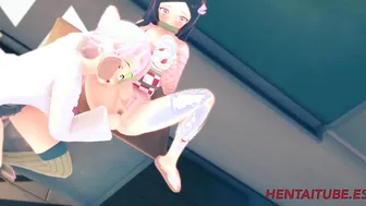 Kimetsu No Yaiba Cartoon - Group Sex Mitsuri Nezuko Shinobu...