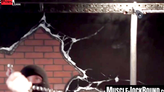 MuscleJockBound.com - Andre Hardy jolts Dire Callahan with stun baton