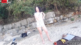 POV Beach Vacation Blowjob and Wet, Sticky Creampie Fuck With Mila Perez