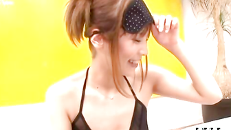 Tits jizzes after sucking hard