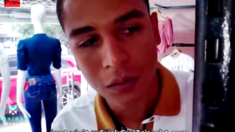 Cuckcold husband fucks Mariana Martix in a clothing store Cum in face 39