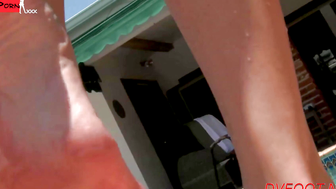Sexy chick plays footie