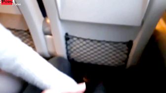 Public Flashing - Sloppy Blowjob & Rough Sex on Train with Hot Babe #SlutsInTrain