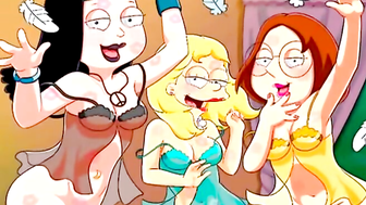 Lesbians Love Company - Old Moms & Teens Threesome
